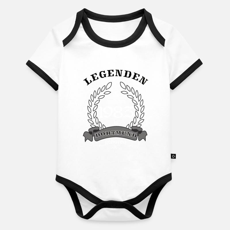 Legenden wurden 1983 in Dortmund geboren Baby Bio-Kurzarm-Kontrastbody