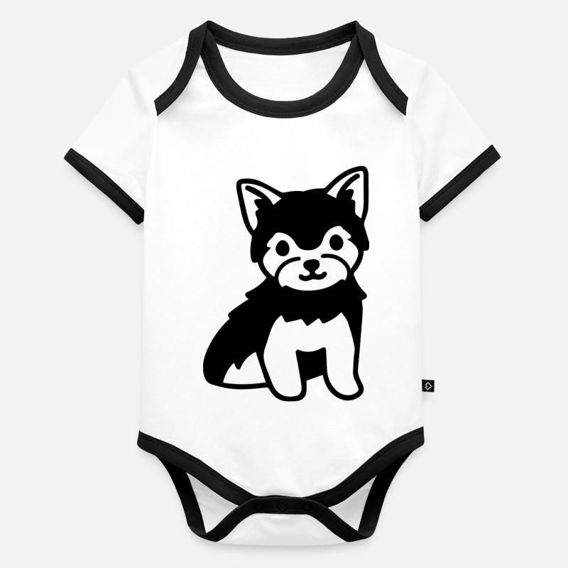 Hund Dog Organic Baby Contrasting Bodysuit