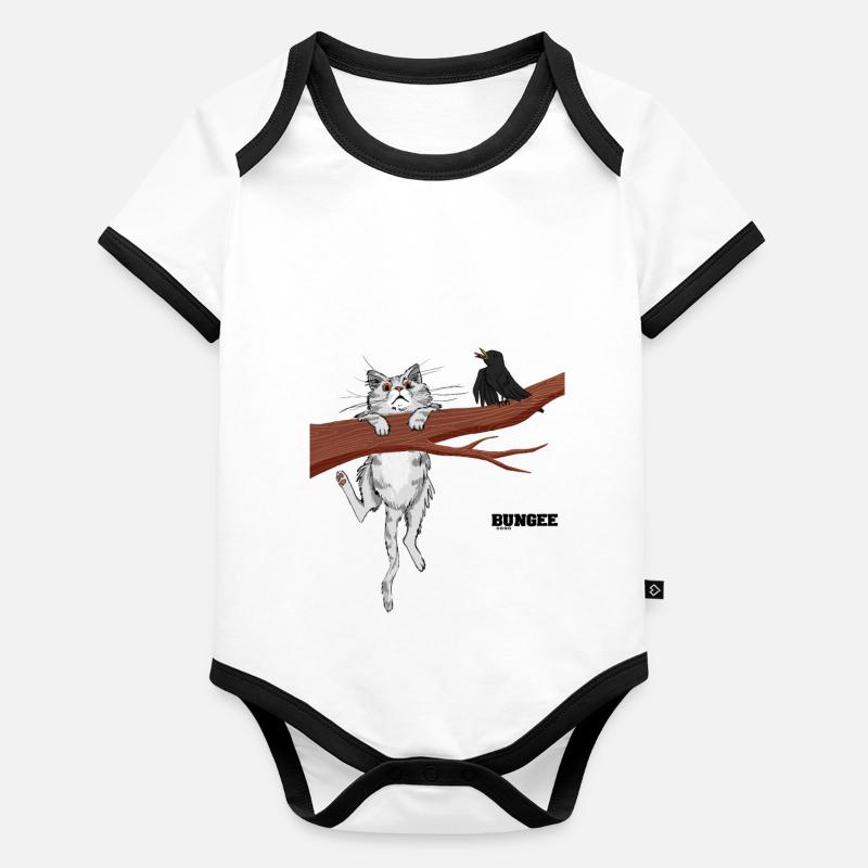 Hang in there 07 Baby Bio-Kurzarm-Kontrastbody