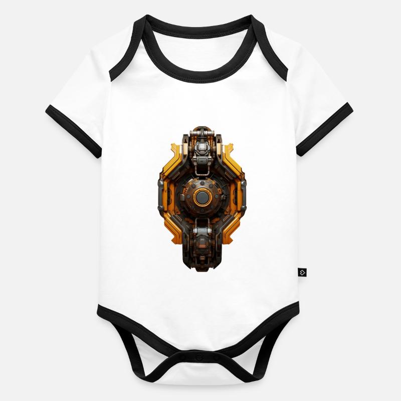 ICH BIN EIN ROBOTER 002 Baby Bio-Kurzarm-Kontrastbody