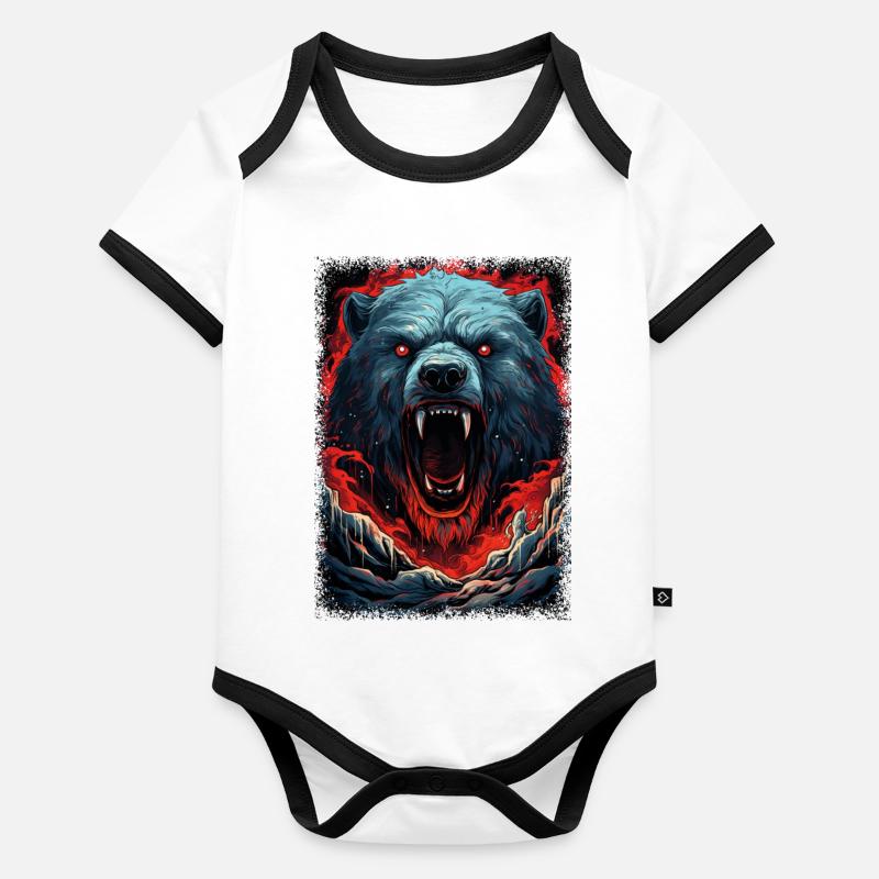 concern ice bear sayings gift idea cat amazonian Baby Bio-Kurzarm-Kontrastbody