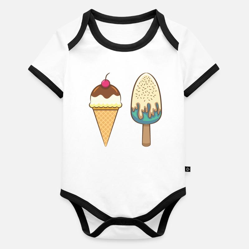 ice cream Organic Baby Contrasting Bodysuit