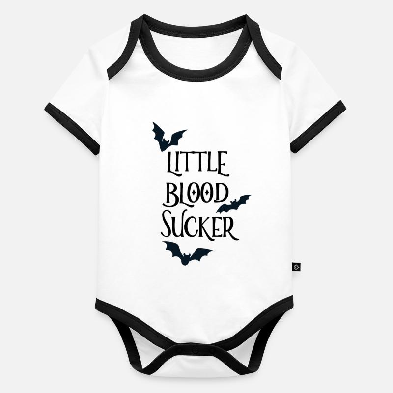 Petit suceur de sang - Body Bébé bio contrasté manches courtes - undefined