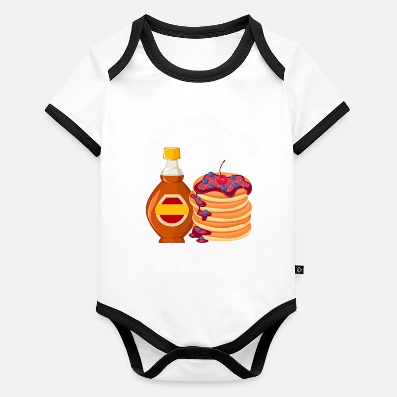 Pancakes Baby Bio-Kurzarm-Kontrastbody