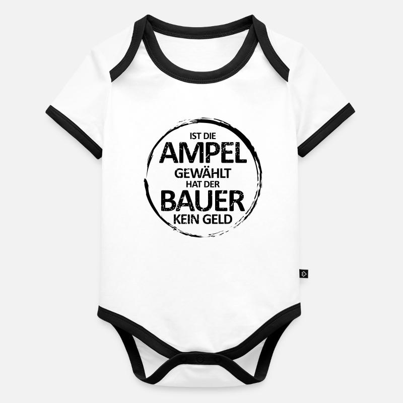Bauernproteste Agrardiesel Demo Baby Bio-Kurzarm-Kontrastbody