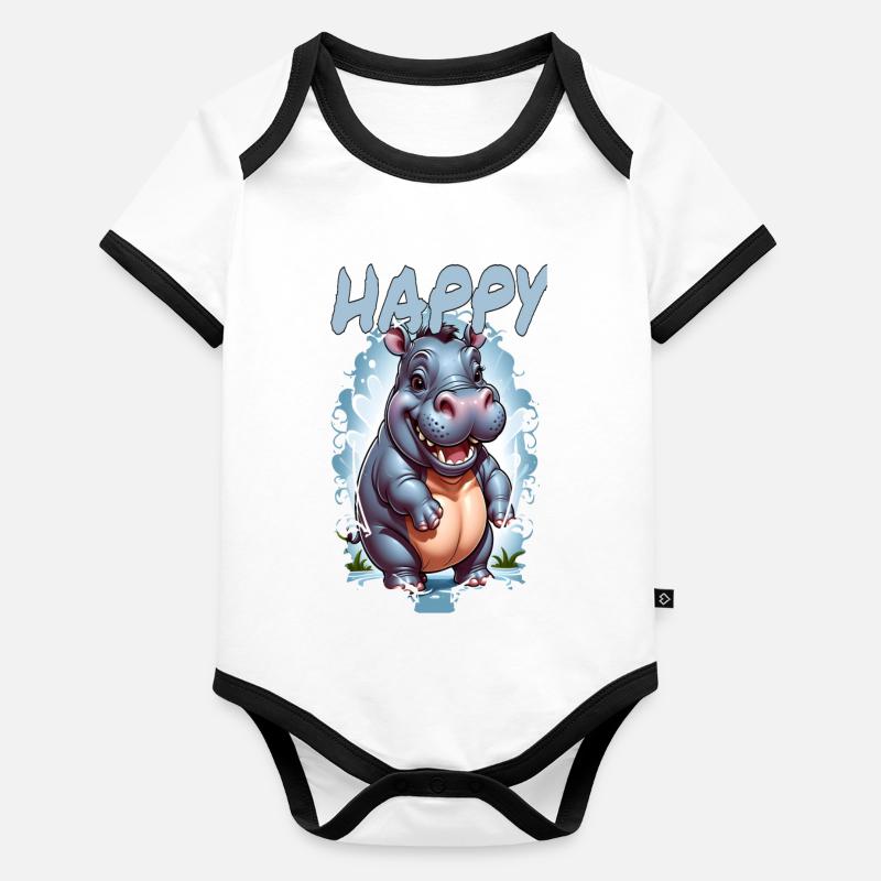 happy 2 Body Bébé bio contrasté manches courtes