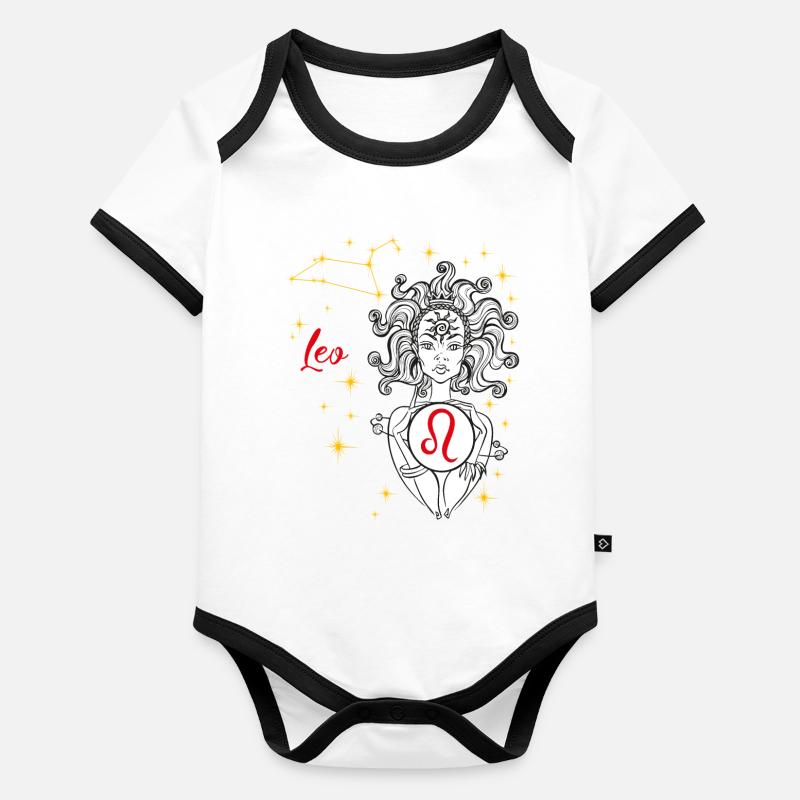 Leo Baby Bio-Kurzarm-Kontrastbody