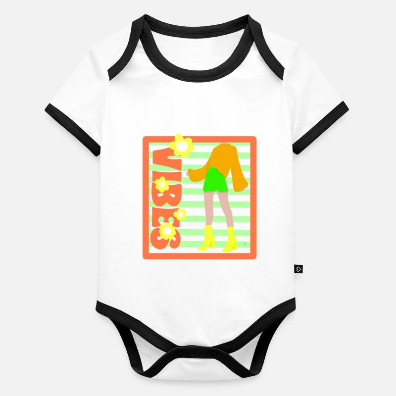 Good Positive Vibes Organic Baby Contrasting Bodysuit