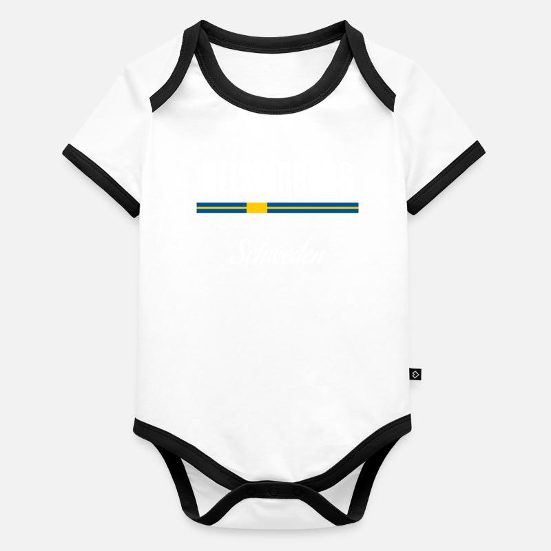 Helsingborg Body Bébé bio contrasté manches courtes