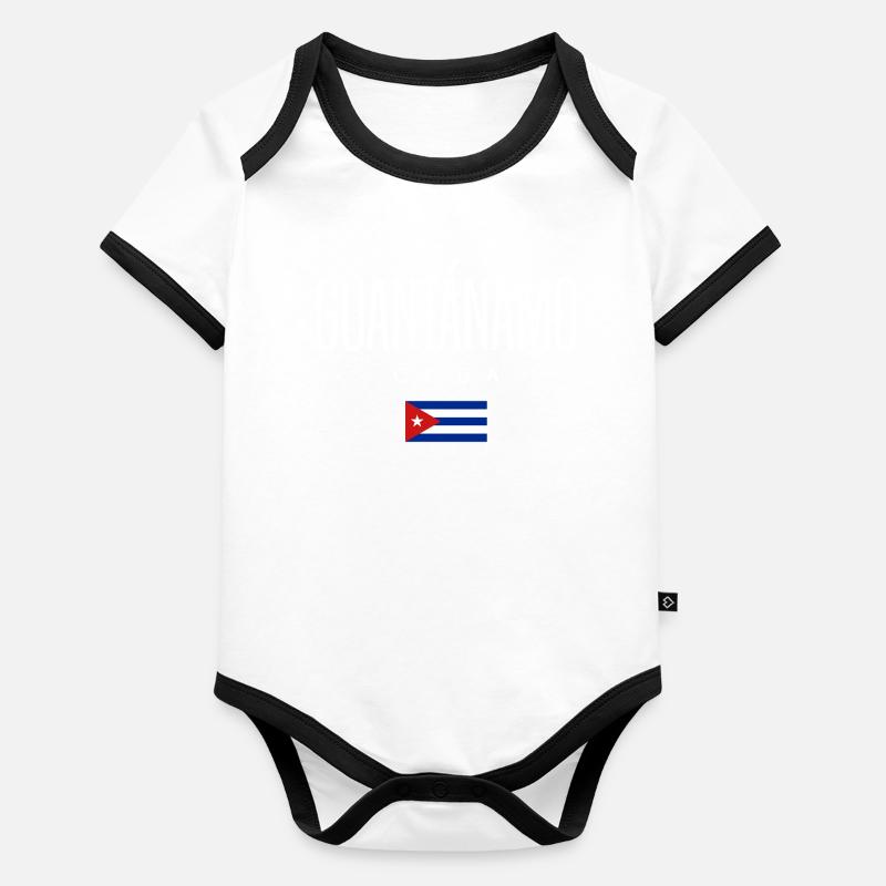 Guantánamo Kuba Kubaner Baby Bio-Kurzarm-Kontrastbody
