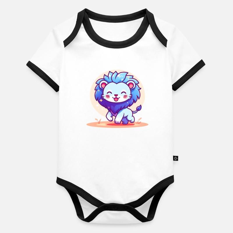 Little Blue Lion Organic Baby Contrasting Bodysuit