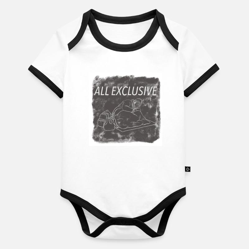 Alles exklusiv Baby Bio-Kurzarm-Kontrastbody