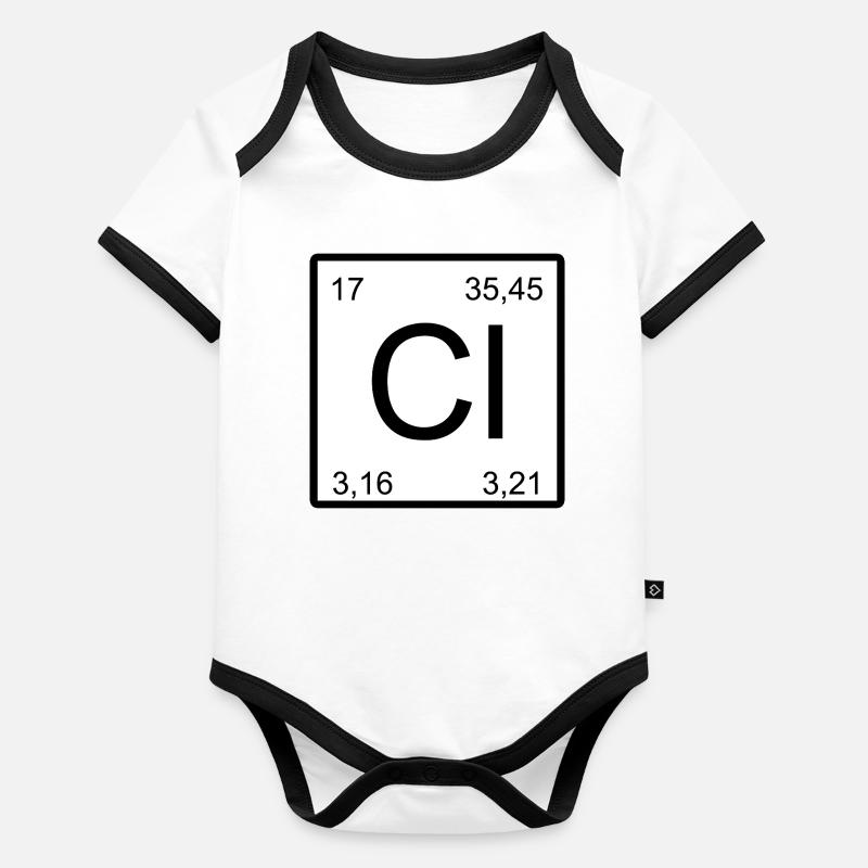 Conception d’élément carré de chlore Body Bébé bio contrasté manches courtes