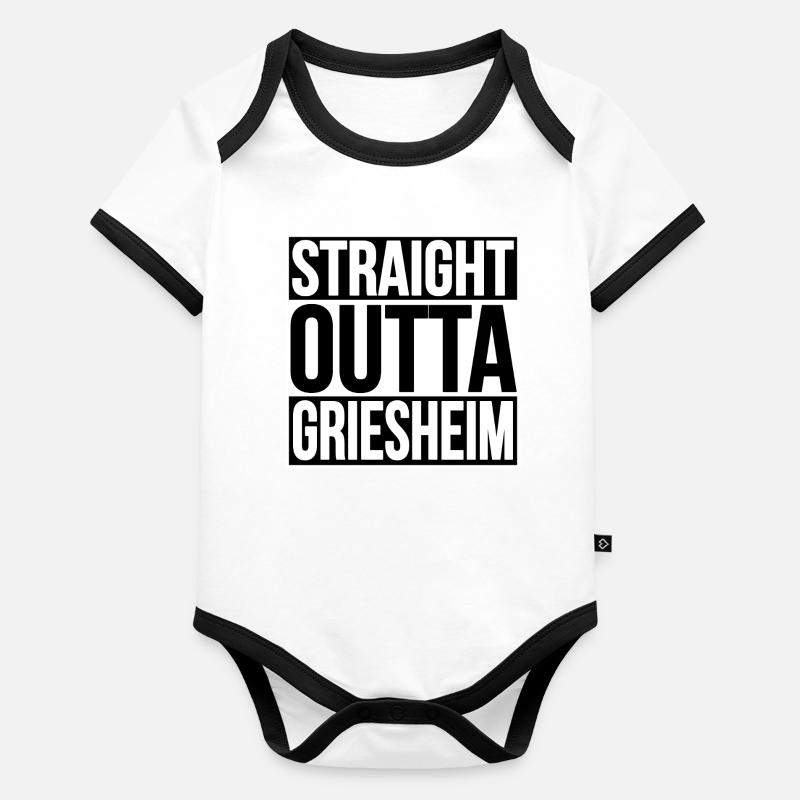 STRAIGHT OUTTA GRIESHEIM Organic Baby Contrasting Bodysuit