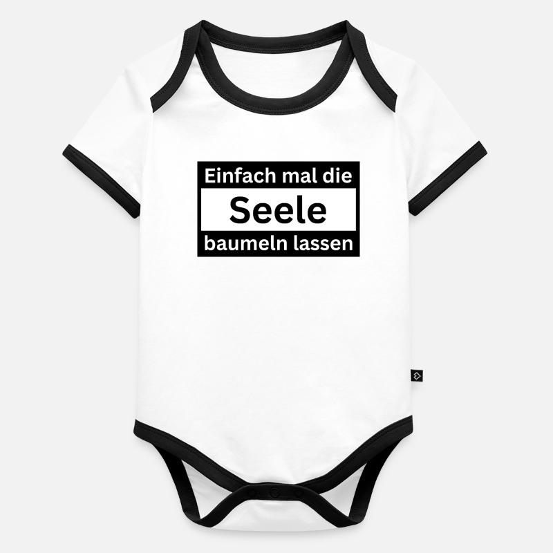 Einfach_mal_die_Seele_baumeln Baby Bio-Kurzarm-Kontrastbody