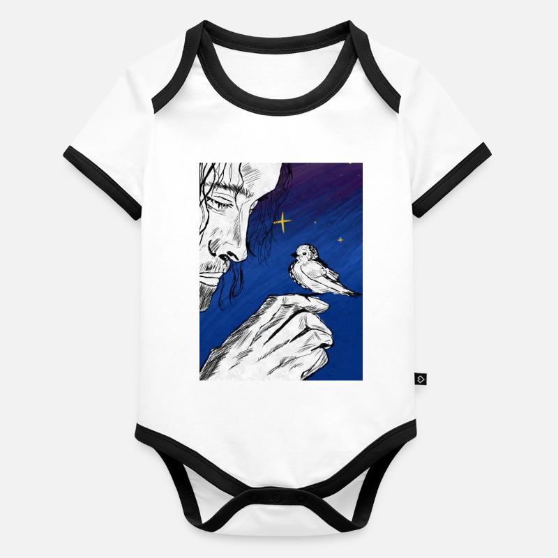 Nummer eins unter dem Mond Baby Bio-Kurzarm-Kontrastbody