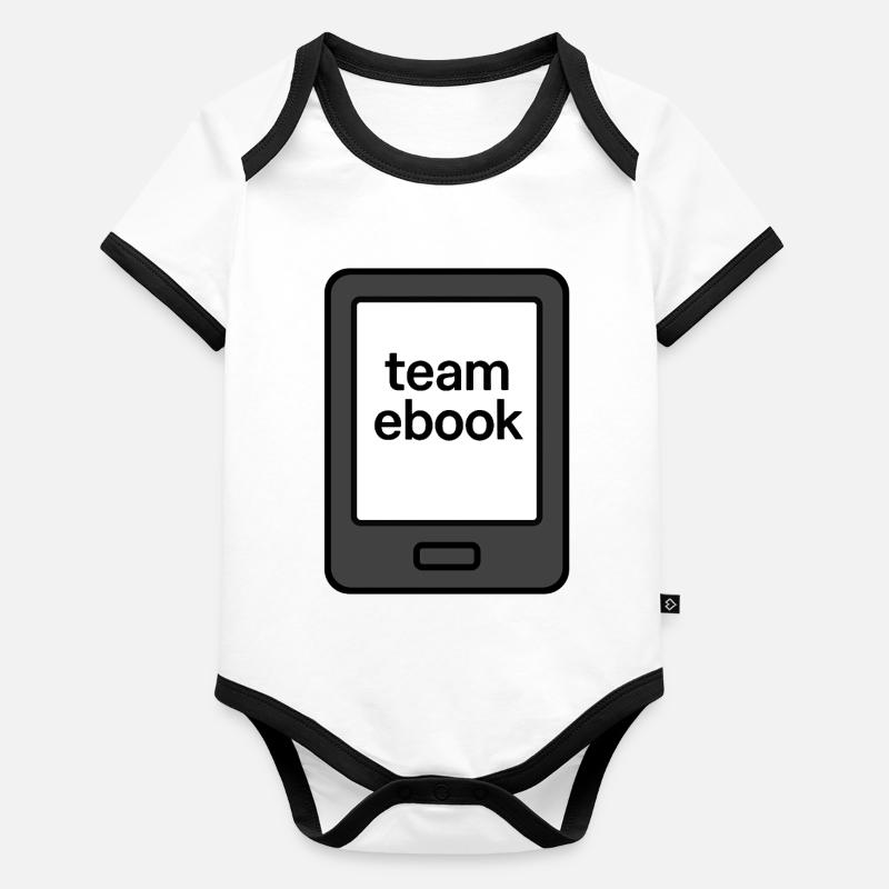 Zu welchem Team gehörst du? - Team eBook-Reader Baby Bio-Kurzarm-Kontrastbody
