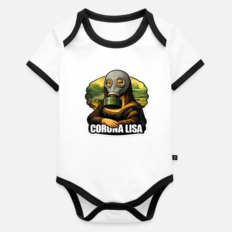 Corona Lisa Body Bébé bio contrasté manches courtes