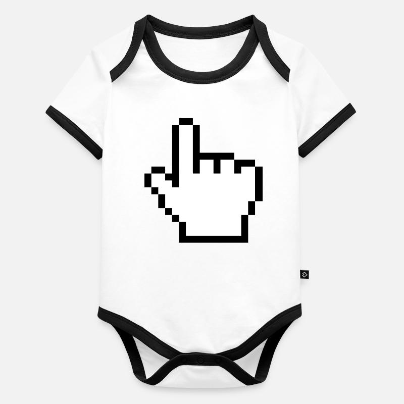 Original mouse hand Organic Baby Contrasting Bodysuit