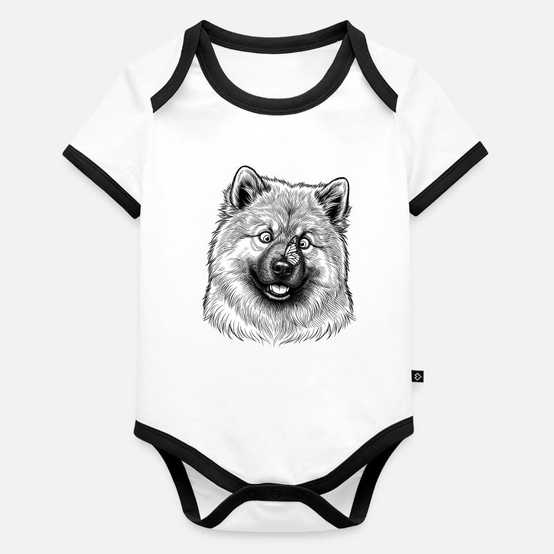 Eurasier | Butterfly Baby Bio-Kurzarm-Kontrastbody
