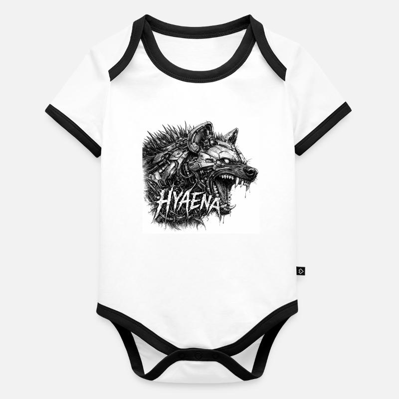 Cyber- Hyäne Armor Baby Bio-Kurzarm-Kontrastbody
