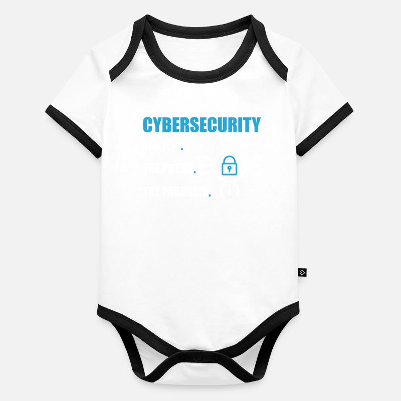 Lustiges Cybersicherheits-IT-Support-IT-Sicherheitsnetzwerk Baby Bio-Kurzarm-Kontrastbody