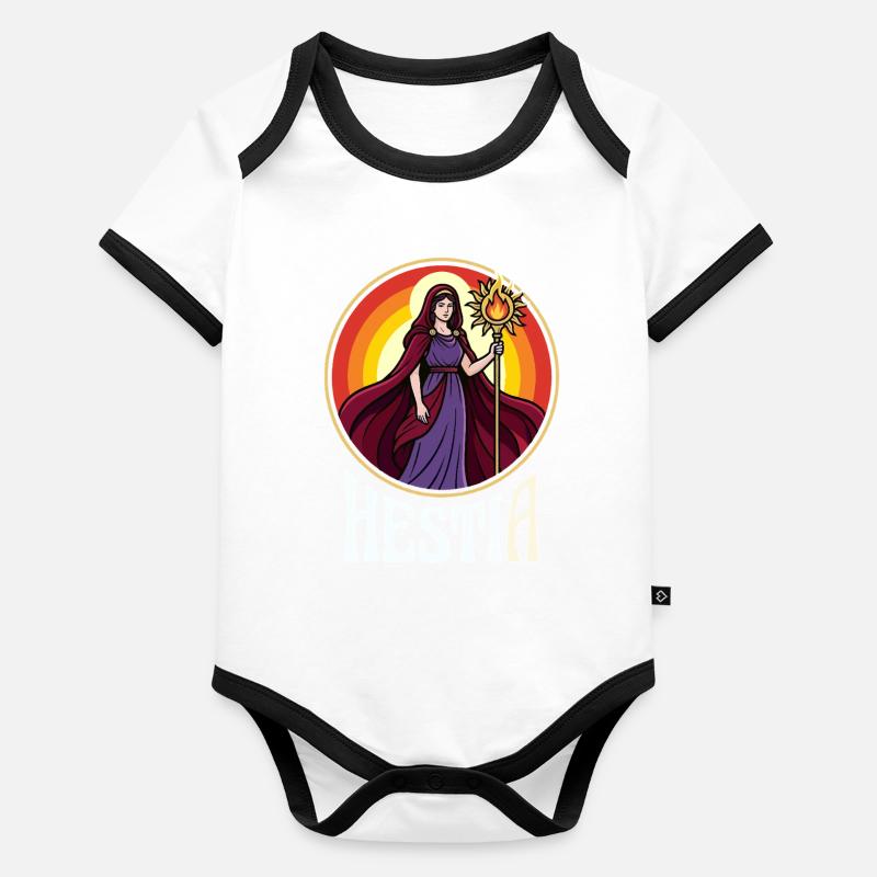 Déesse du Cercle de Feu Hestia Body Bébé bio contrasté manches courtes
