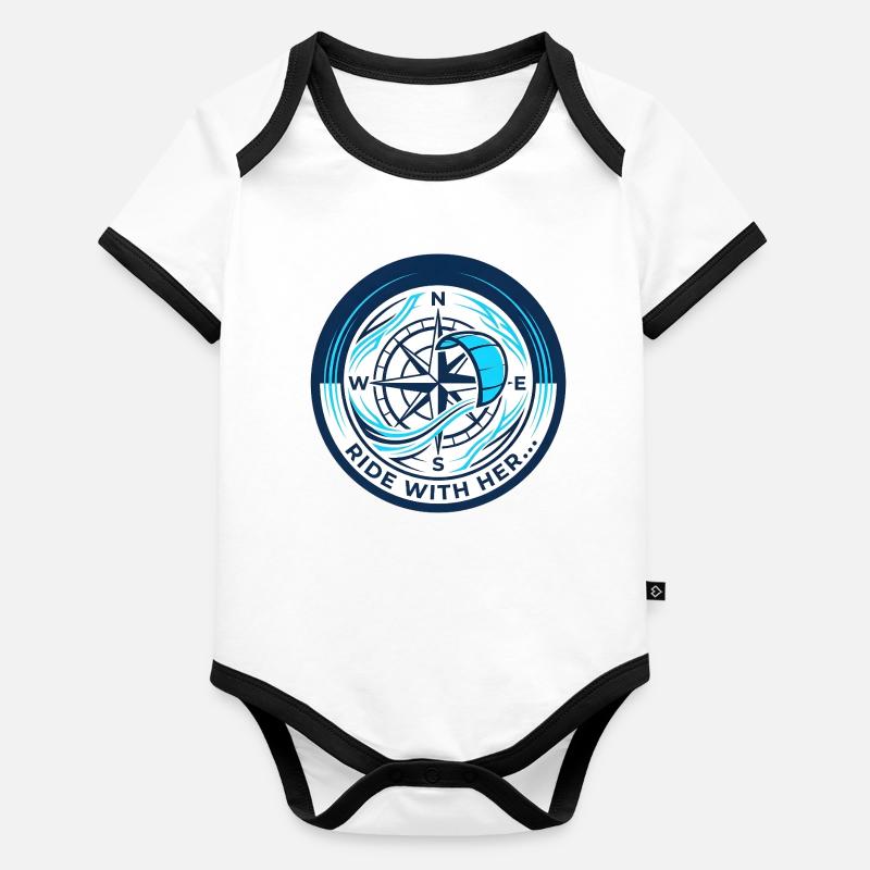 compass Organic Baby Contrasting Bodysuit