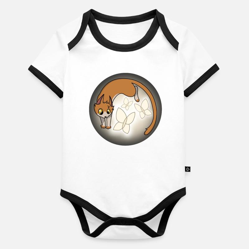Whiskers of Light Organic Baby Contrasting Bodysuit