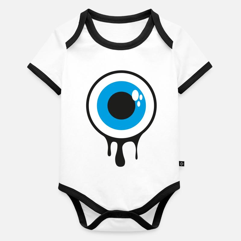 Dripping Eye Organic Baby Contrasting Bodysuit