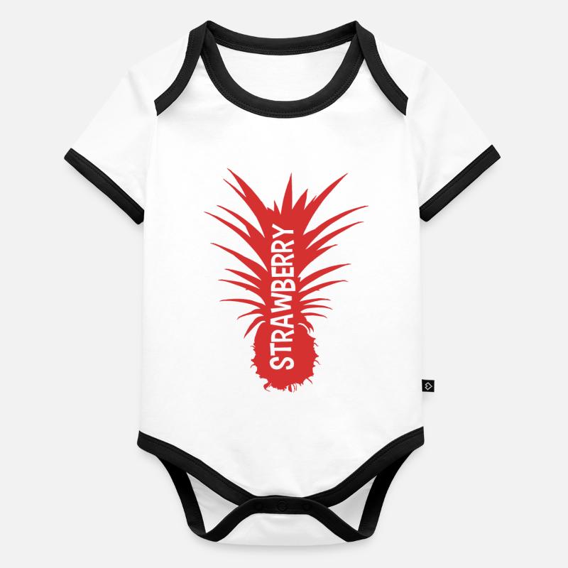 coupe rouge ErdbeereAnanas Body Bébé bio contrasté manches courtes