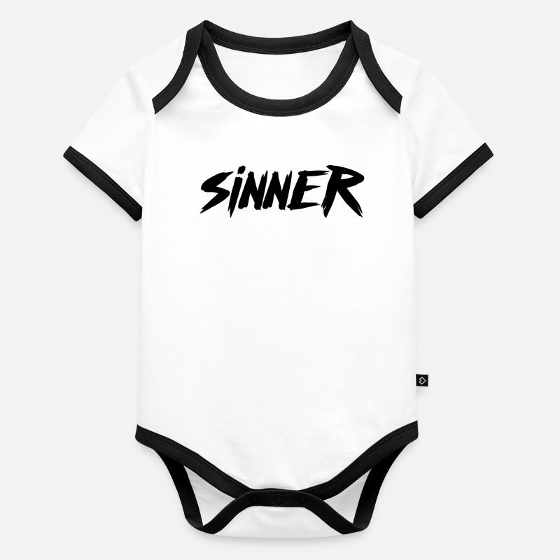 Graphique Sinner Body Bébé bio contrasté manches courtes