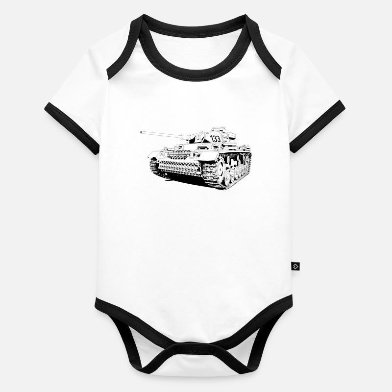 Panzer 3 Baby Bio-Kurzarm-Kontrastbody