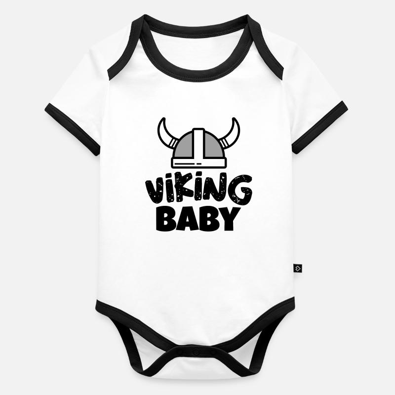 Vikinger Baby Bébé Danemark Bébé Suède Bébé Body Bébé bio contrasté manches courtes