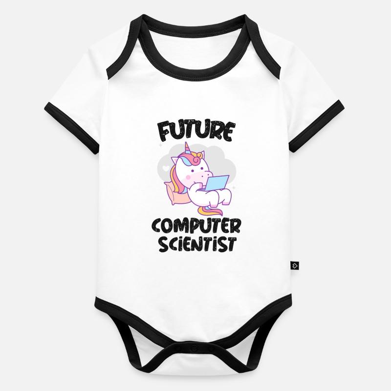 Nachwuchs Informatiker Informatiker Baby Computer Baby Bio-Kurzarm-Kontrastbody