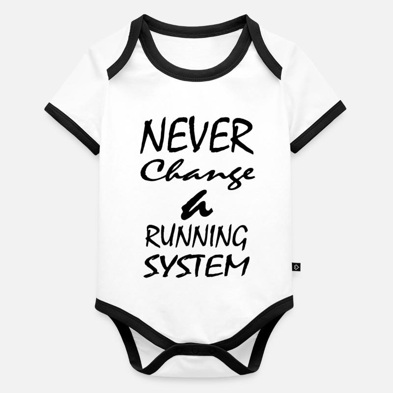 Marathon Running Run jogging Body Bébé bio contrasté manches courtes