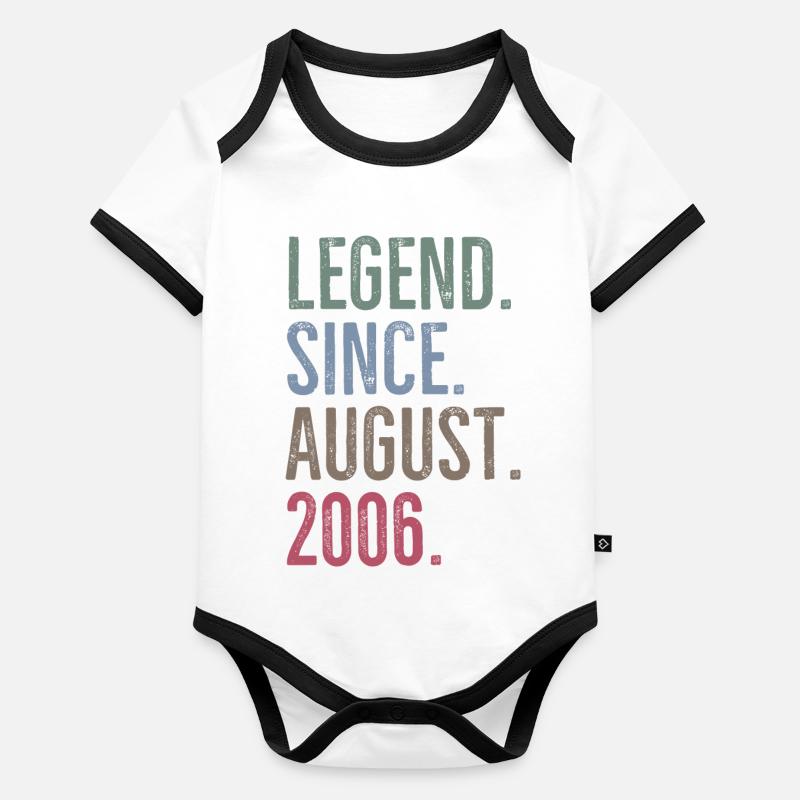 Legend Since August 2006 Organic Baby Contrasting Bodysuit