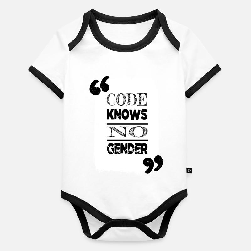 Humour informatique Body Bébé bio contrasté manches courtes