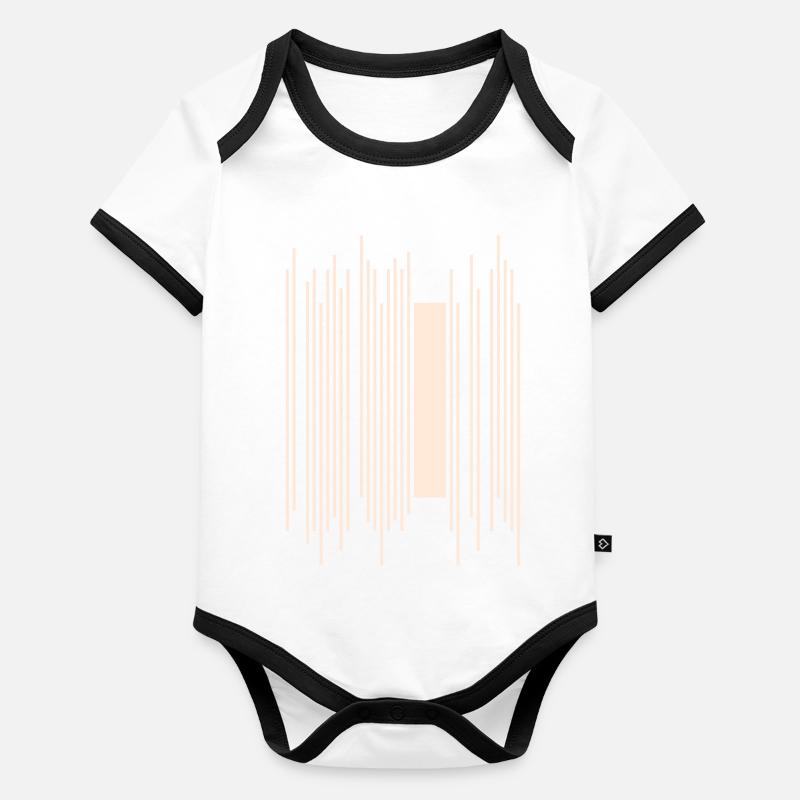 Abstract Design Frequency Organic Baby Contrasting Bodysuit