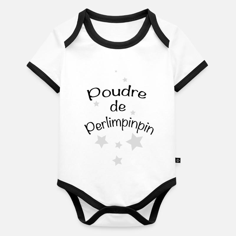 Poudre de perlimpinpin Body Bébé bio contrasté manches courtes