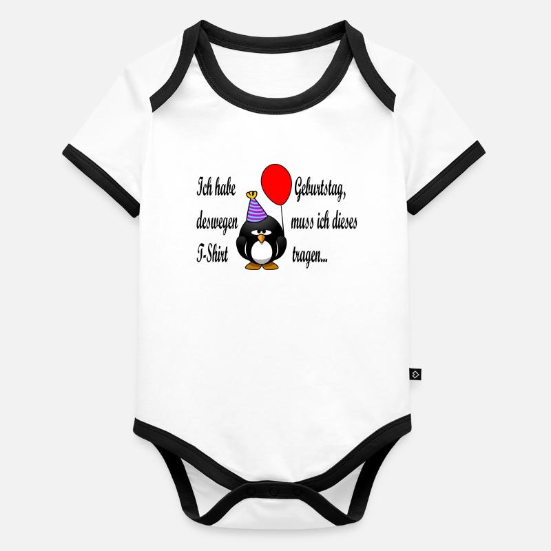 anniversaire Body Bébé bio contrasté manches courtes