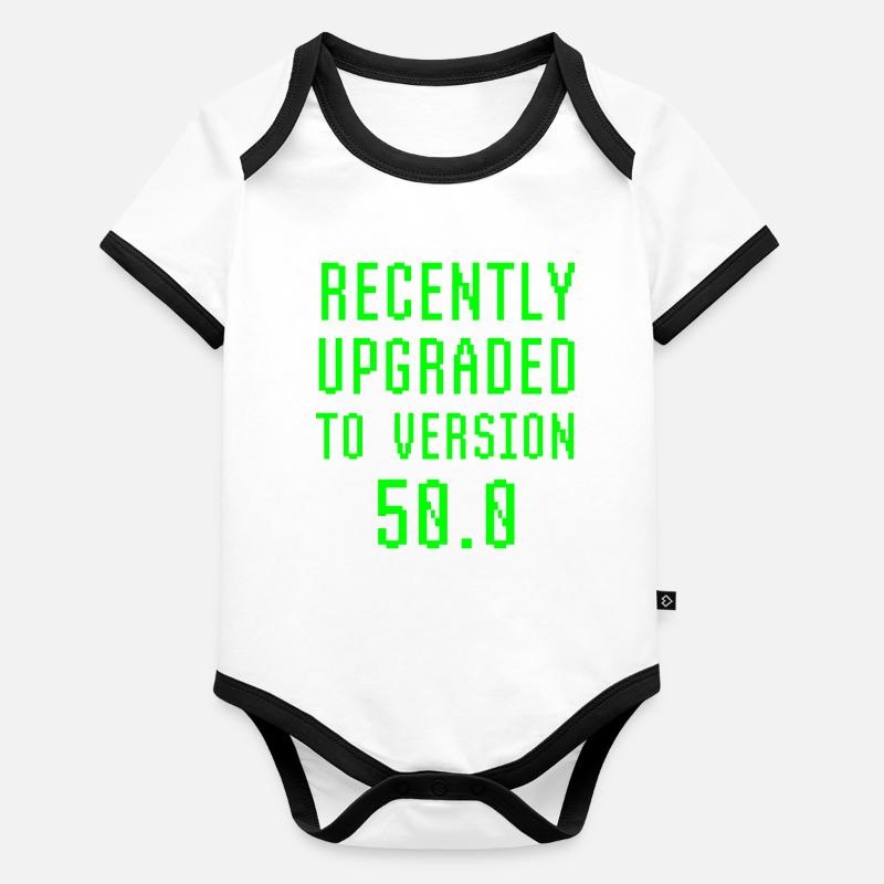 Récemment mis à niveau vers la version 50.0 50th Birthday Body Bébé bio contrasté manches courtes