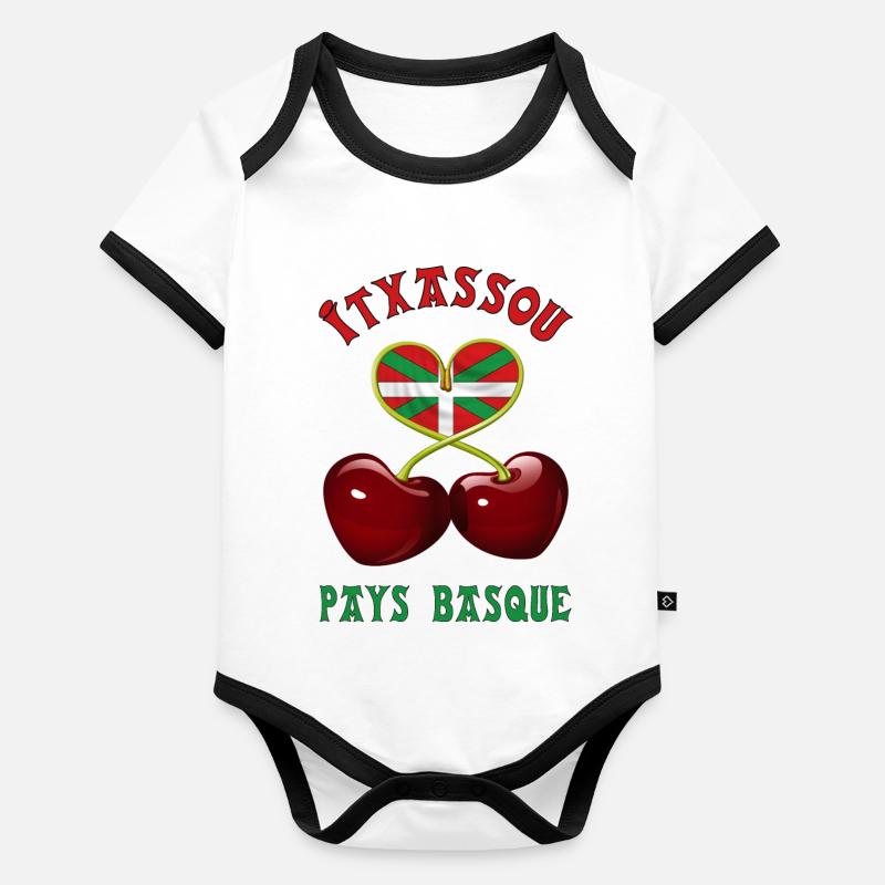 itxassou pays basque 03 Body Bébé bio contrasté manches courtes