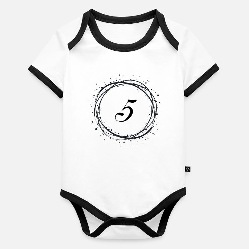 5 Body Bébé bio contrasté manches courtes