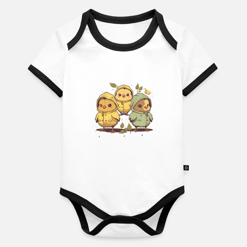 Pâques 1 Body Bébé bio contrasté manches courtes
