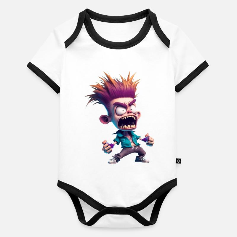 Timmy énervé Body Bébé bio contrasté manches courtes