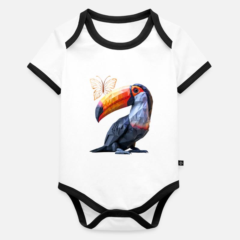 Toucan Body Bébé bio contrasté manches courtes