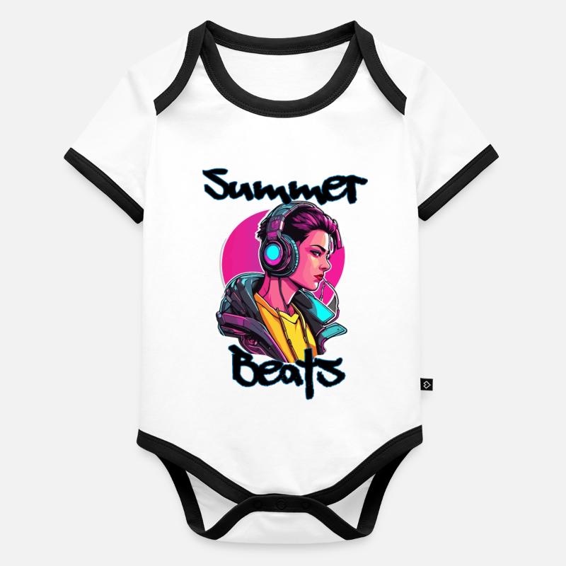 Kopfhörer / Audio / Musik / Klang / Studio / cool Baby Bio-Kurzarm-Kontrastbody