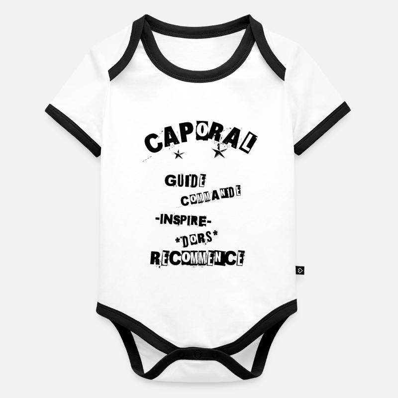 "Corporal Guide Command" Motivations-T-Shirt Baby Bio-Kurzarm-Kontrastbody