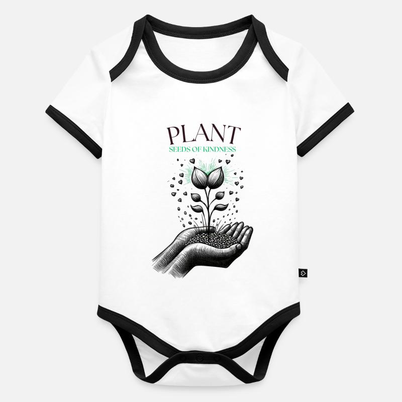 Plantez des graines de gentillesse Body Bébé bio contrasté manches courtes